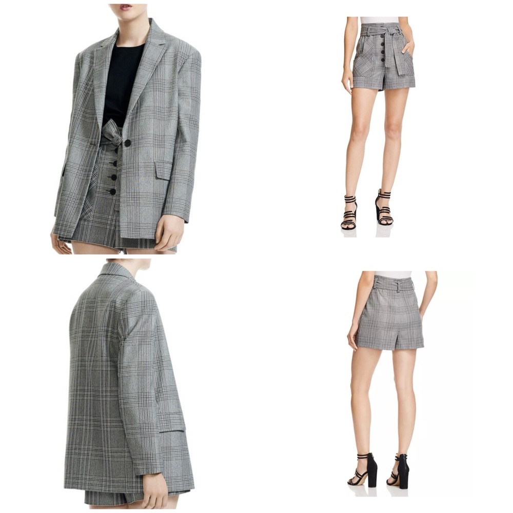 🩶🖤Maje Check Suit Blazer and Short Set